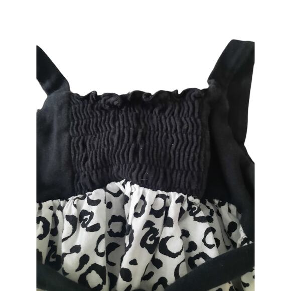 Goodlad of Philadelphia Black White print Blue Pink Green bows spaghetti straps - Picture 7 of 9